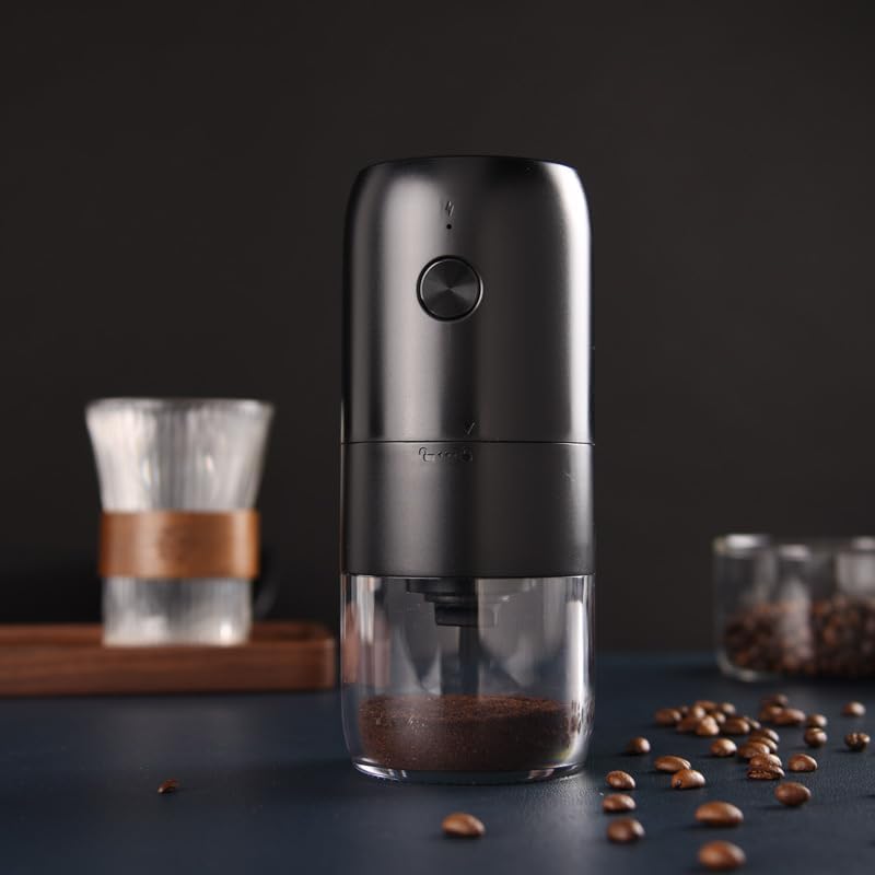 Kaffeemühle, USB Wiederaufladbare Elektrische Kaffeemühle mit Keramik Kegelmahlwerk Tragbare Elektri