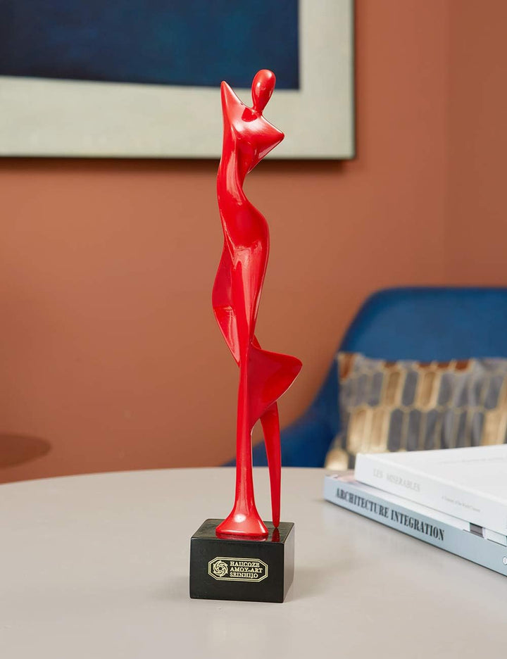 NENBOLEC Frau Statue Figuren Modern Arts Skulptur Yoga Geschenk Mädchen Dekor Wohnzimmer Kunst Polyr
