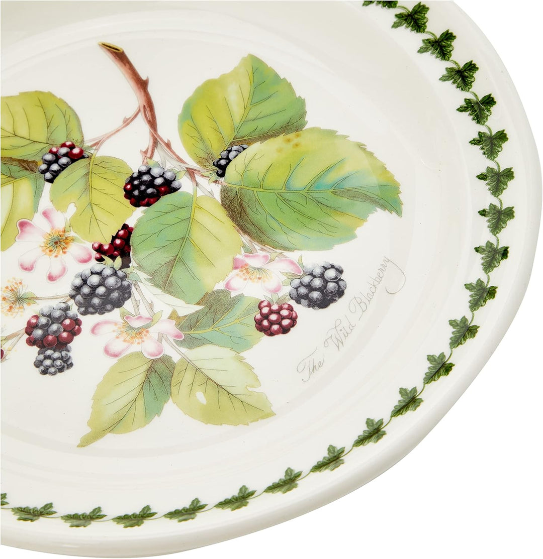 Portmeirion Pomona Salatteller | Set mit 6 Salattellern | verschiedene Blumenmotive | spülmaschinen-