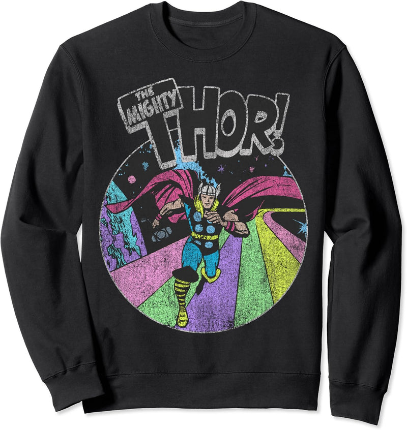 Marvel Avengers The Mighty Thor Distressed Retro Portrait Sweatshirt