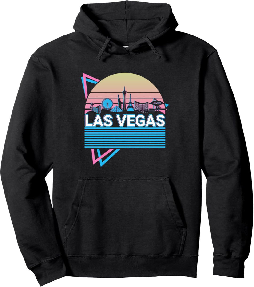 Las Vegas City Skyline Stadtbild Retro Pullover Hoodie