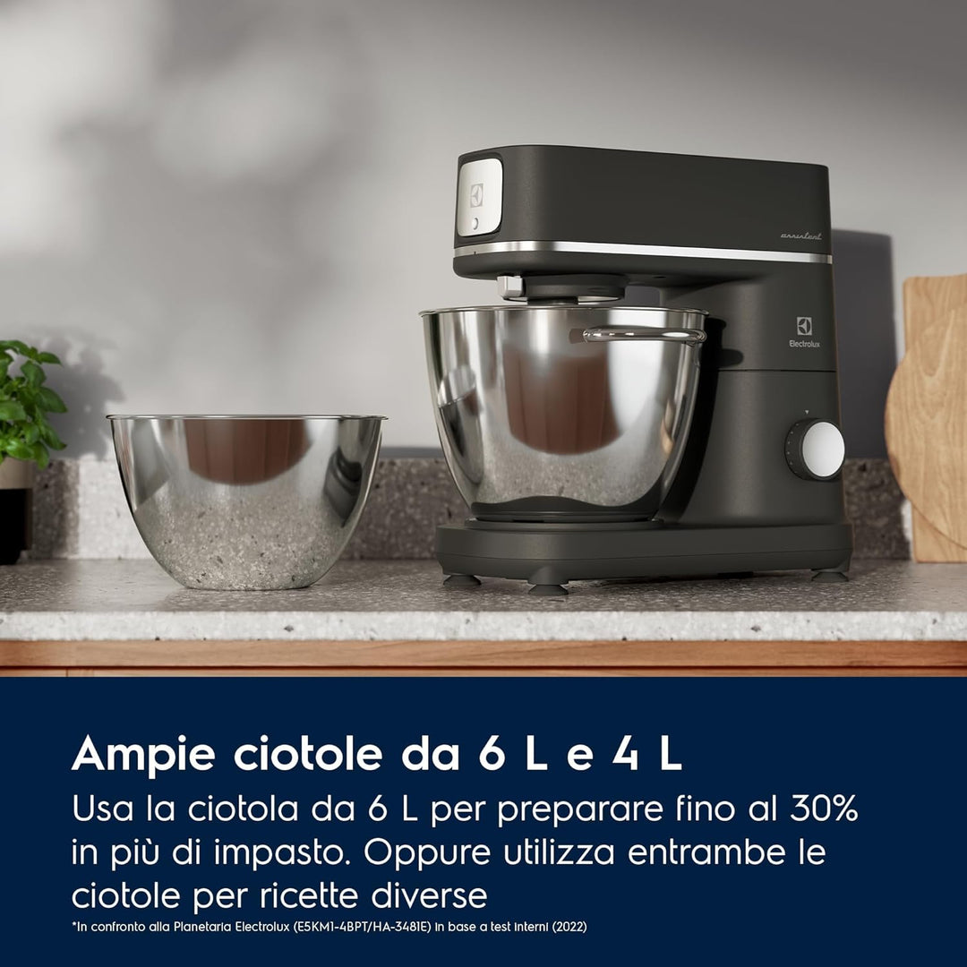 Electrolux Küchenmaschine Planetaria Multifunktions-Küchenmaschine, E6KM1-4BPT, Kitchen Assistent Ma