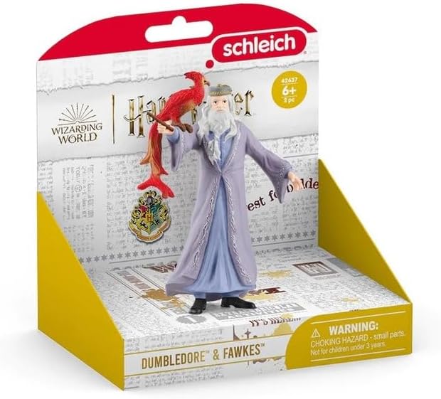 schleich 42637 Dumbledore & Fawkes, ab 6 Jahren, HARRY POTTER - Spielfigur, 11 x 4 x 12 cm