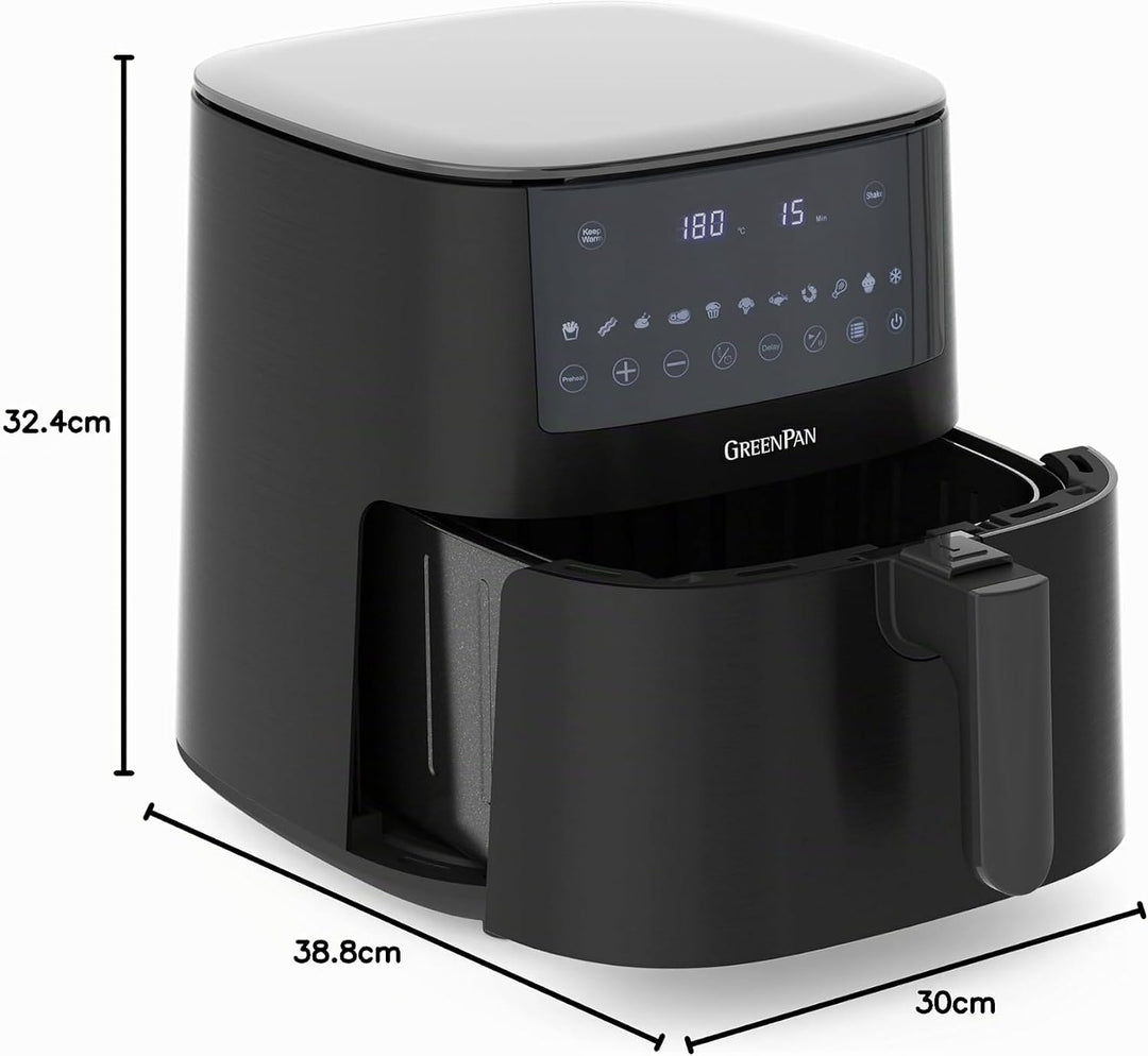 GreenPan Bistro 11-in-1 XL Air Fryer Backofen, 7,2 L, Antihaftbeschichteter Korb, Schnelles Aufheize