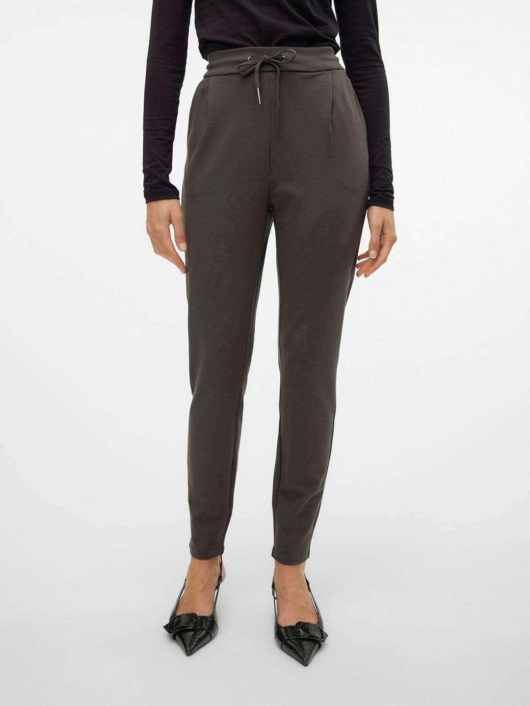Vero Moda Female Hose VMEVA Mittlere Taille Hose XXS / 28L Peat, XXS / 28L Peat