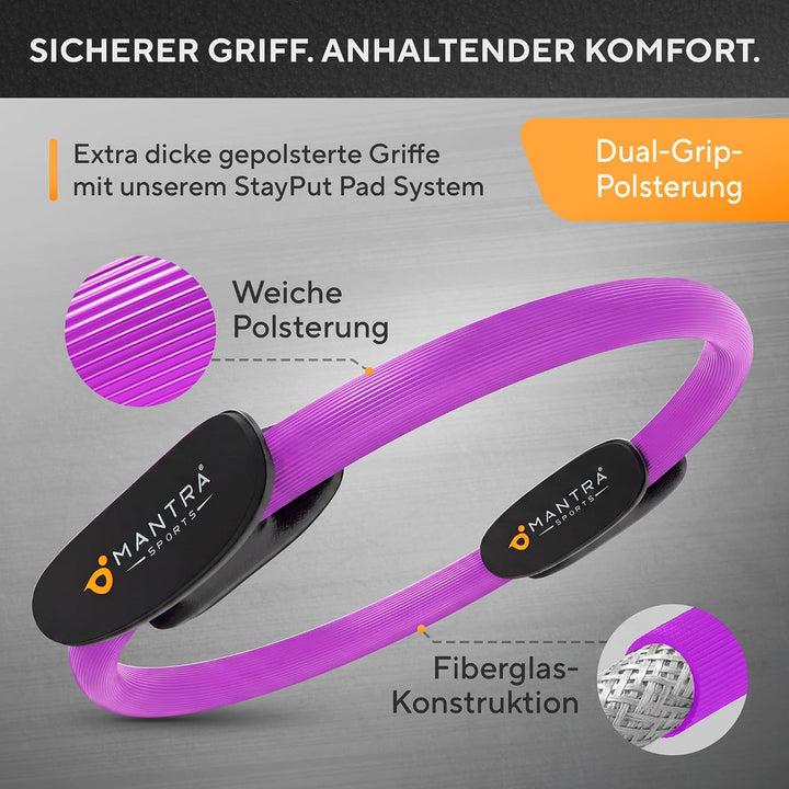 MANTRA SPORTS Pilates Ring Fit Fitness Ring Beckenbodentrainer für Frau &amp; Männer, Beckenboden Traini