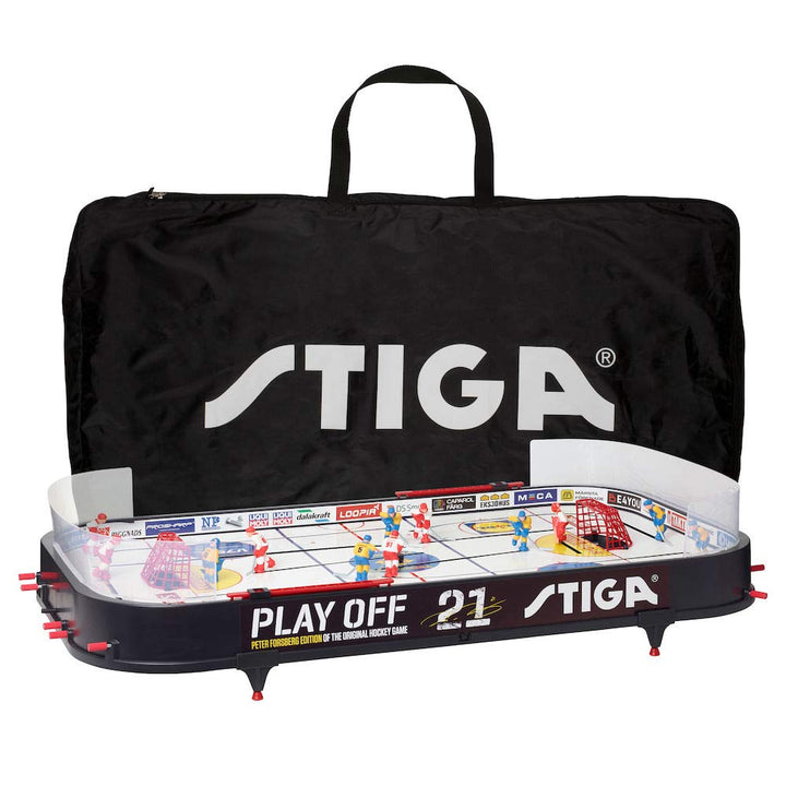STIGA Eishockey Tischspiel Playoff 21 Hockey Spiel Schweden-Kanada mit Aufbewahrungstasche Single, S