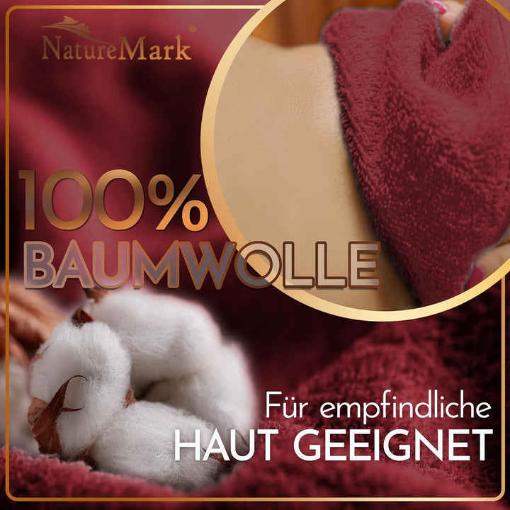 NatureMark 2er Pack SAUNATÜCHER Premium Qualität 80x200cm SAUNATUCH Sauna-Handtuch Doppelpack Farbe: