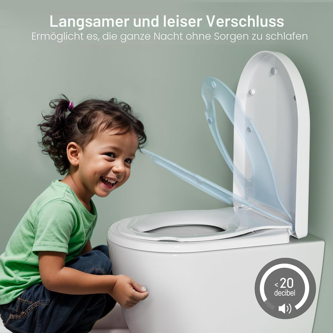 Rainsworth Nano Glaze Toilettensitz Kinder Form D,Urea Formaldehyd Wc Sitz Mit Absenkautomatik,Ergon