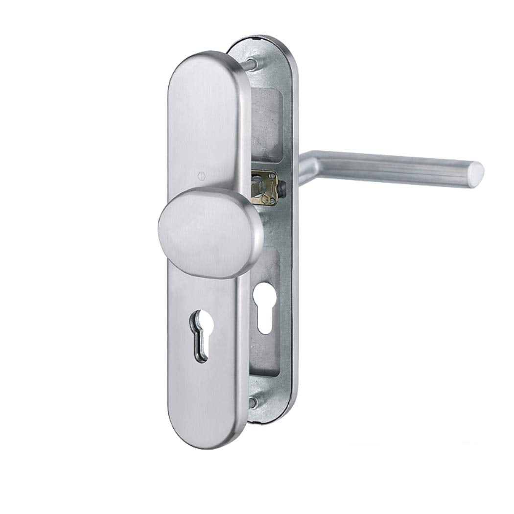 Hoppe Stockholm Schutz-Wechselgarnitur, Edelstahl matt F69, E86G/3331/3440/1140 ES1 SK2 PZ 8/72 mm