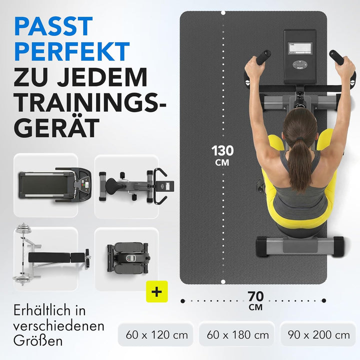 LILENO SPORTS Bodenschutzmatte - extra wiederstandsfähige Laufband Matte 8 mm Dicke - Fitness Unterl