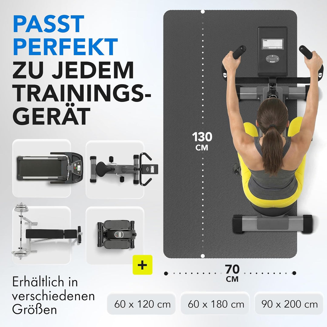 LILENO SPORTS Bodenschutzmatte - extra wiederstandsfähige Laufband Matte 8 mm Dicke - Fitness Unterl