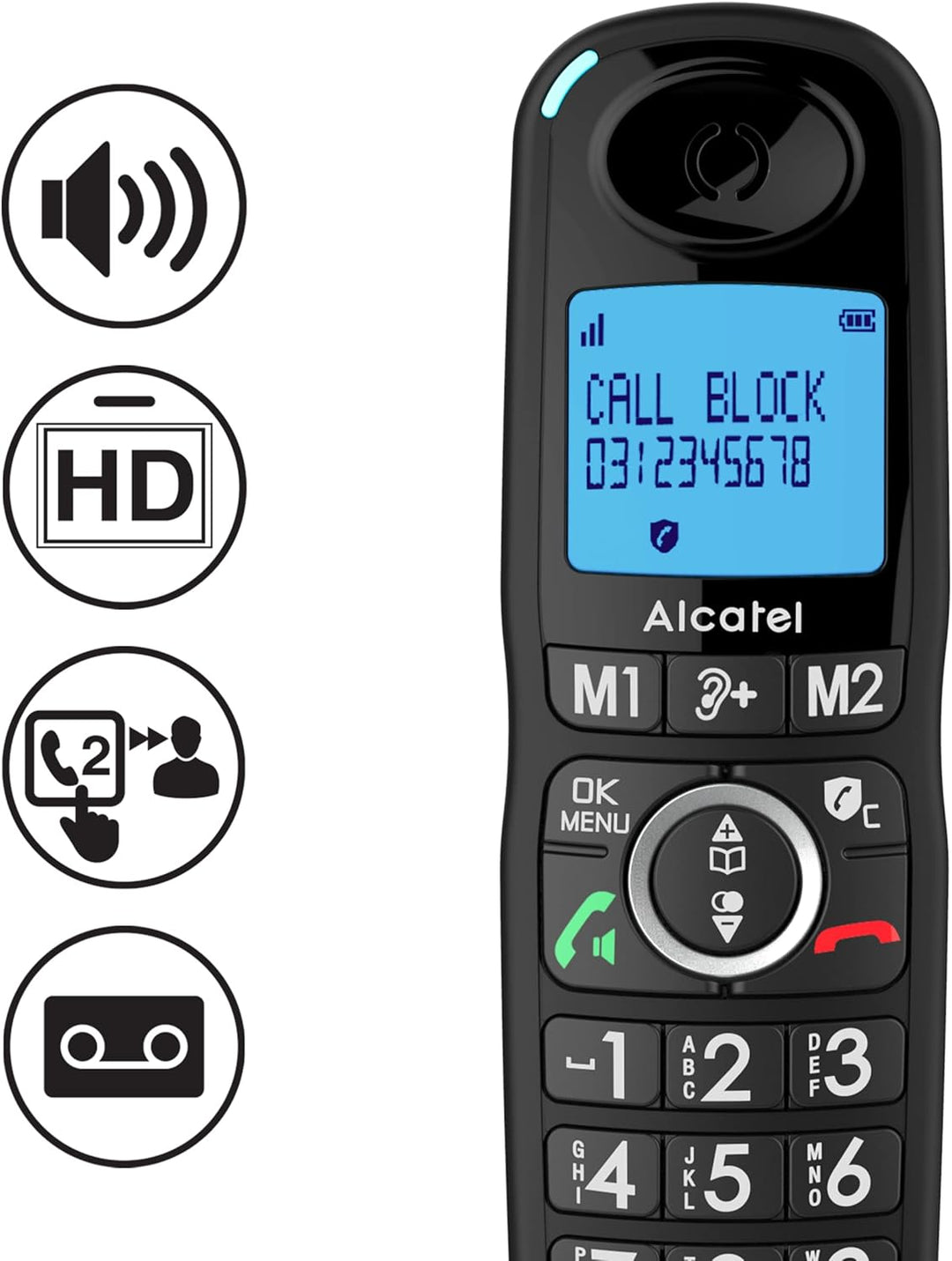 Alcatel XL595 Voice Trio schnurloses Grosstastentelefon mit DREI Mobilteilen und Anrufbeantworter ex