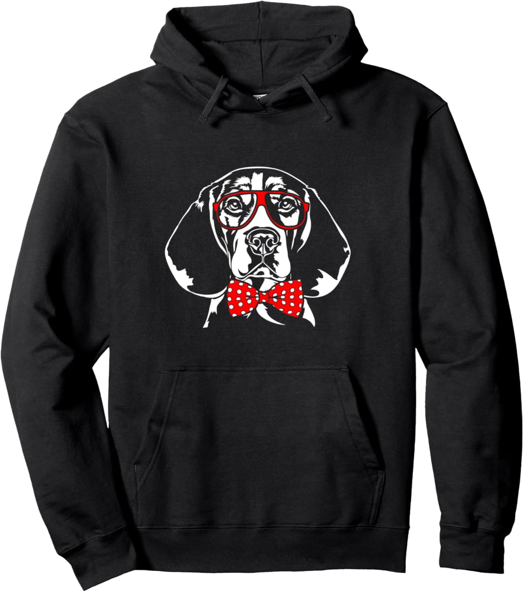 Süsser Beagle mit Brille Hund Hunde Pullover Hoodie