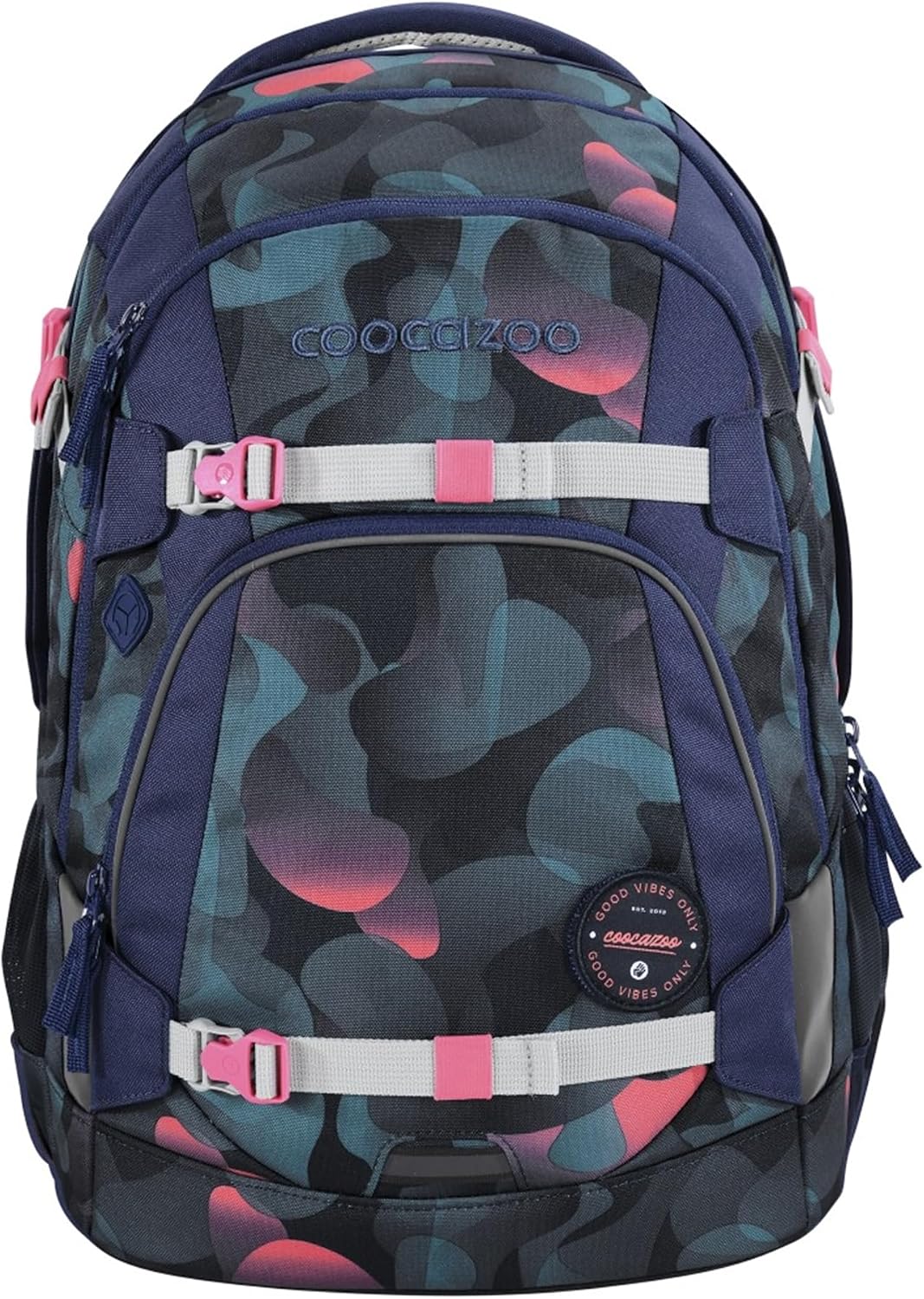 Coocazoo Schulrucksack-Set MATE „Cloudy Peach“ 3-teilig, blau/lila/pink, ergonomischer 30L Tornister