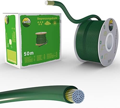 50m Begrenzungskabel + 10 Kabelverbinder für Mähroboter Rasenmäher Rasenroboter Zubehör Set Begrenzu