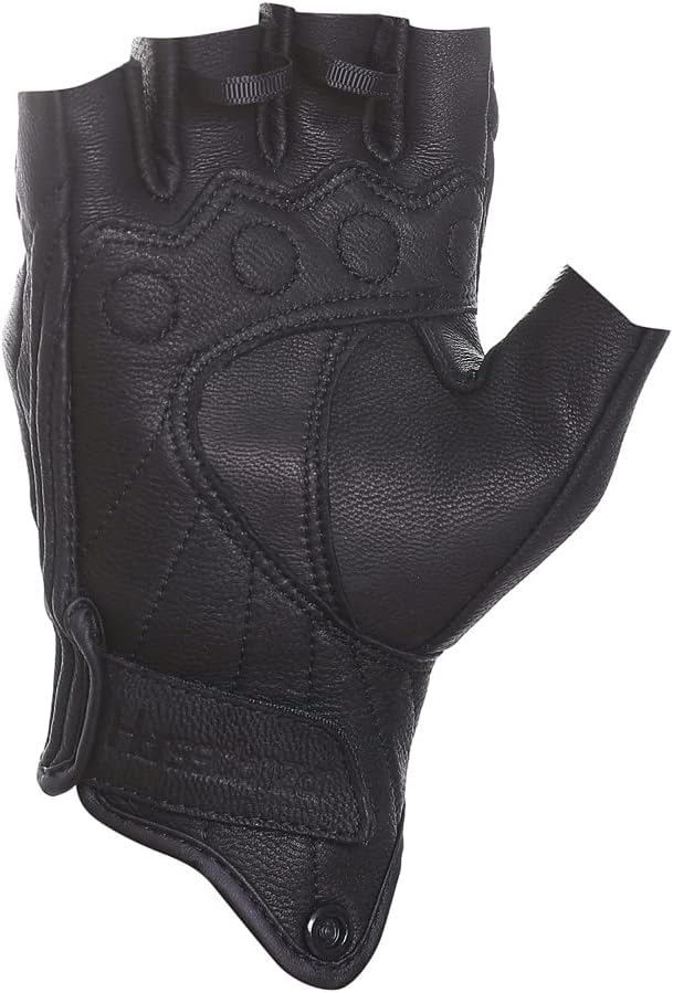 Harssidanzar Herren Vollfinger Ziegenleder Touchscreen Motorrad Fingerlose Handschuhe GM037EU XXL Sc