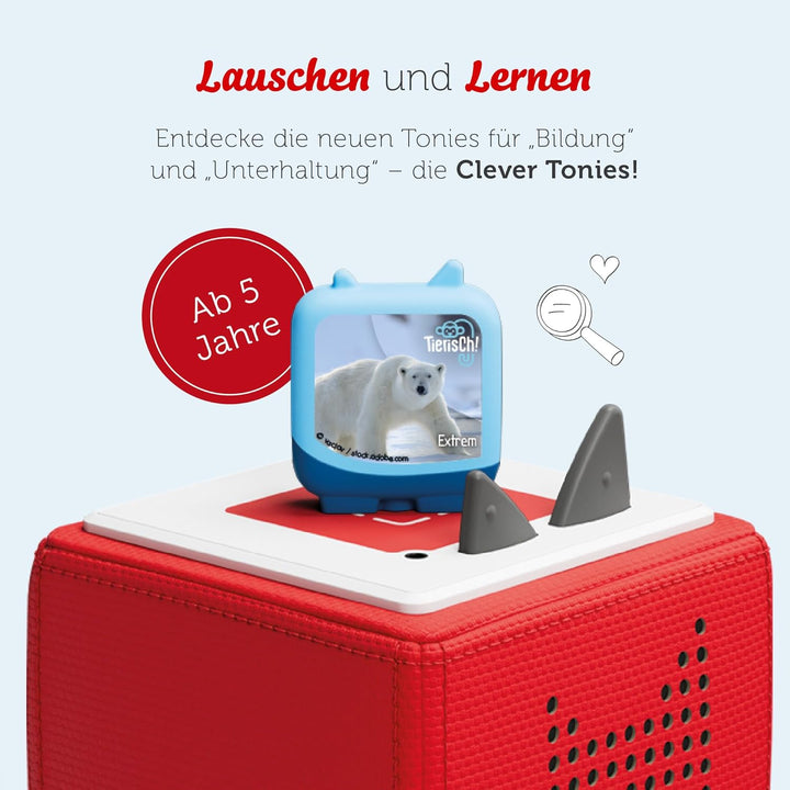 Tonies Clever Tonie 4er Set Tierisch! Extrem, Wissens-Hörspiel für Kinder ab 5 Jahren, Spielzeit ca.