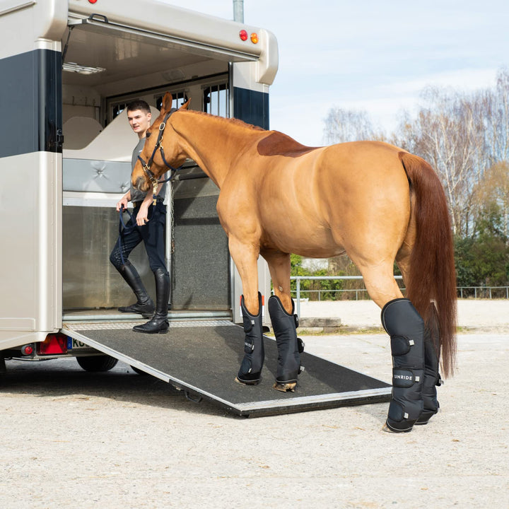 SUNRIDE Transportgamaschen für Pferde (4er Set) - mit reflektierenden Streifen - wasserdicht und atm