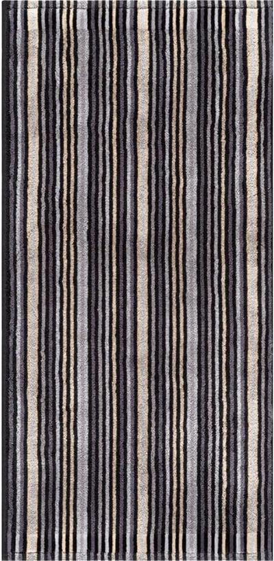 Egeria Cairo grau Bademantel Kapuzenmantel Grösse L + Duschtuch Combi Stripes 70x140cm
