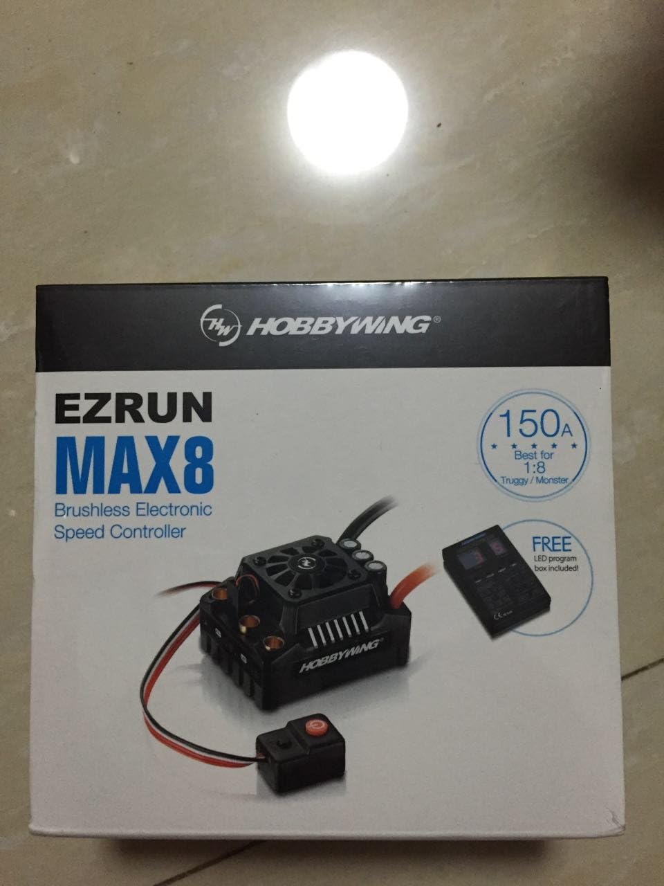 HobbyWing HW30103200 HW103200-Hobbywing Ezrun BL ESC MAX8 V3 150A (3-6S) 1/8, Natural