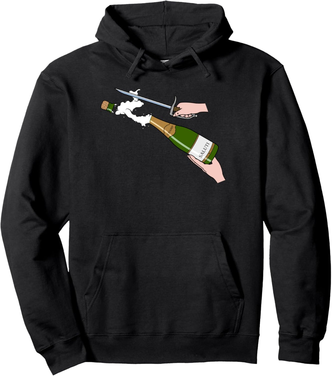 Champagner mit dem Säbel öffnen - Champ Saluti hohe Kunst Pullover Hoodie