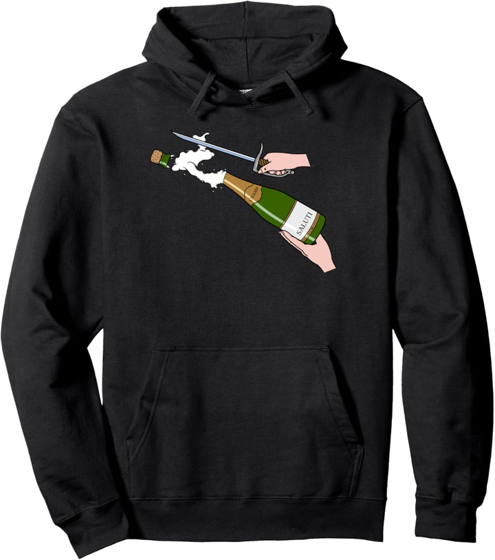 Champagner mit dem Säbel öffnen - Champ Saluti hohe Kunst Pullover Hoodie
