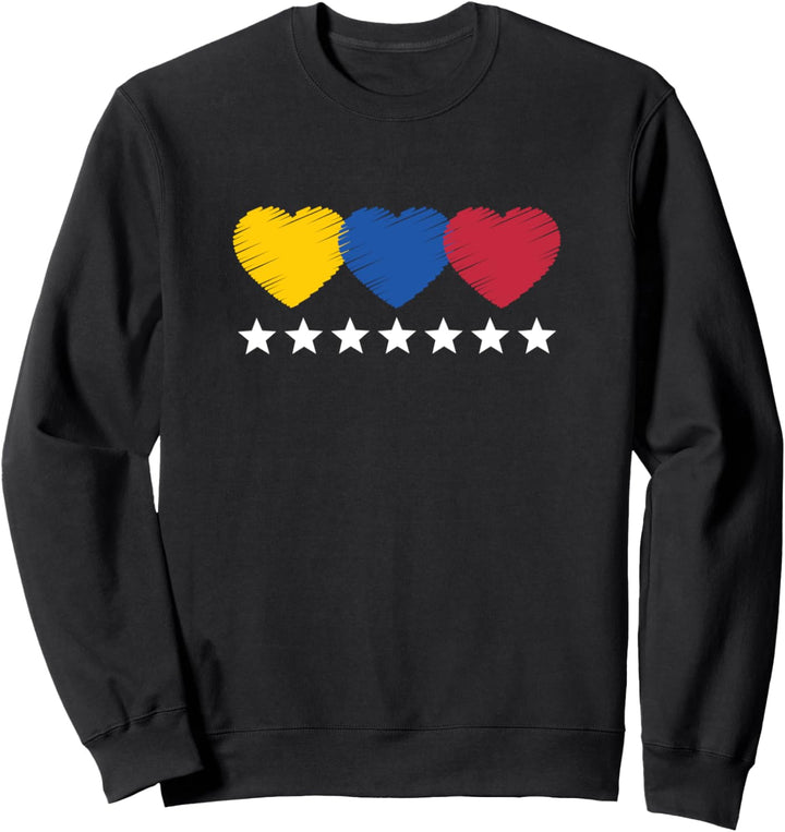 Venezuela 7 hearts and stars flag Sweatshirt