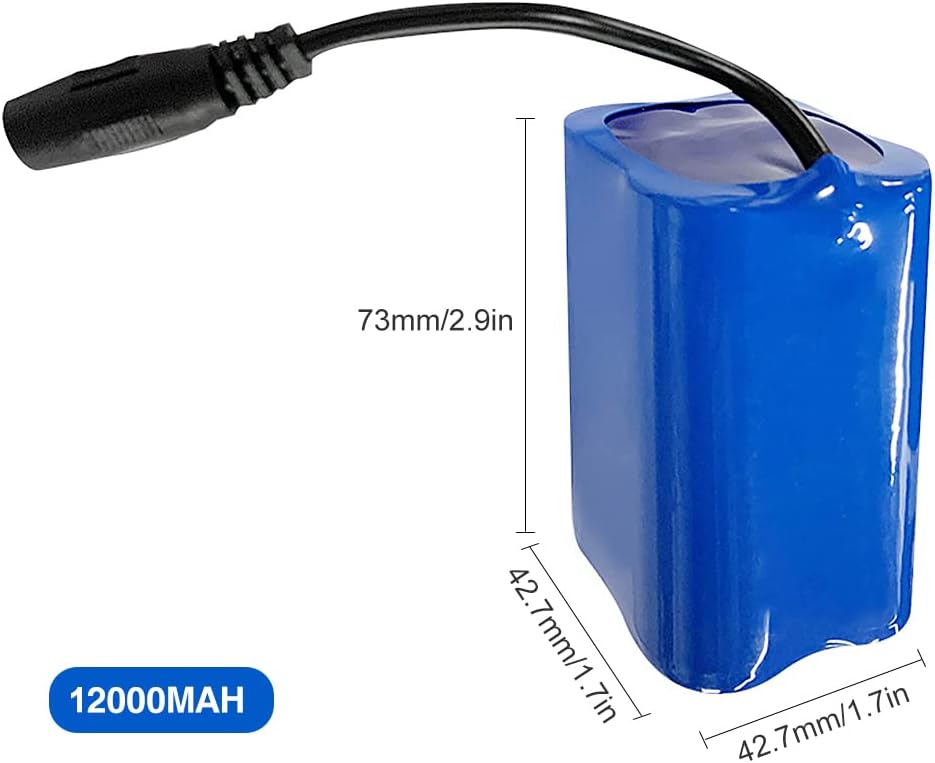 Sunydog D18B 7,4 V Batterieersatz & GPS Fischerköderboot 12000mAh Battery, 12000mAh Battery
