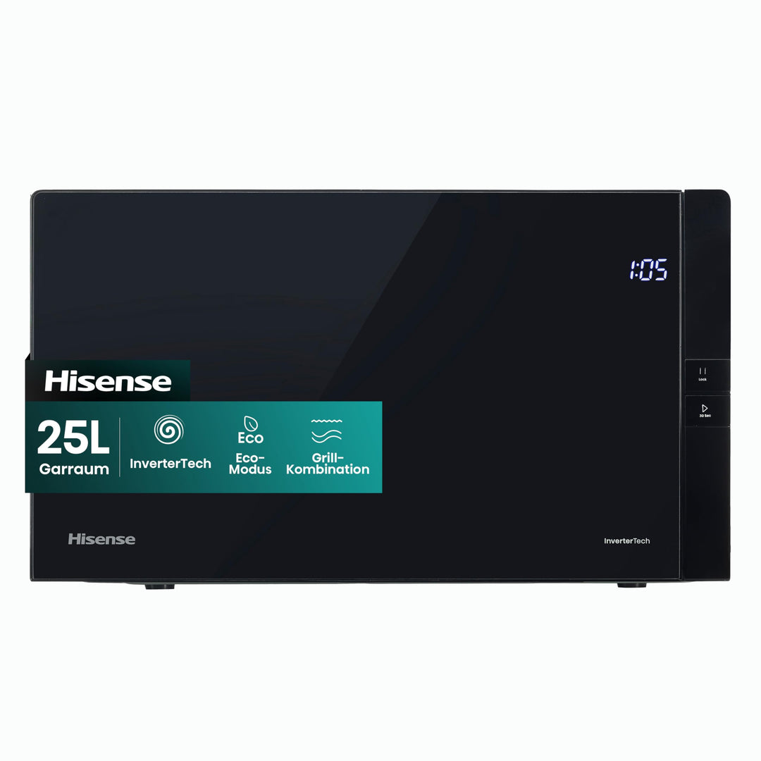 Hisense H25MOBS4HGI Mikrowelle / 25 L / 900W / InverterTech/Auto Programme/Eco Mode/Grill Kombinatio