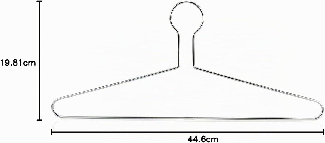Hangerworld 10 Robuste Sicherheits-Kleiderbügel 43cm Chrom Hotel-Kleiderbügel für schwere Kleidung 4