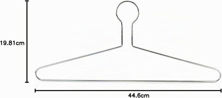 Hangerworld 10 Robuste Sicherheits-Kleiderbügel 43cm Chrom Hotel-Kleiderbügel für schwere Kleidung 4