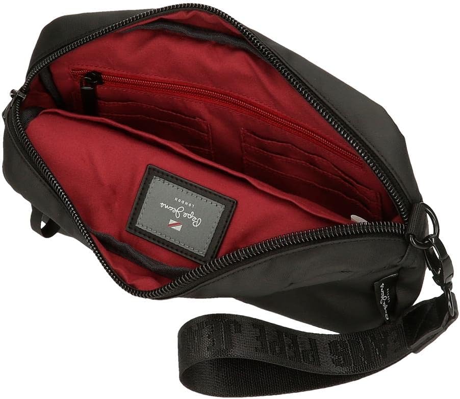 Pepe Jeans Hoxton Umhängetaschen und Kulturbeutel, Schwarz und Blau, Polyester PU, verschiedene Grös