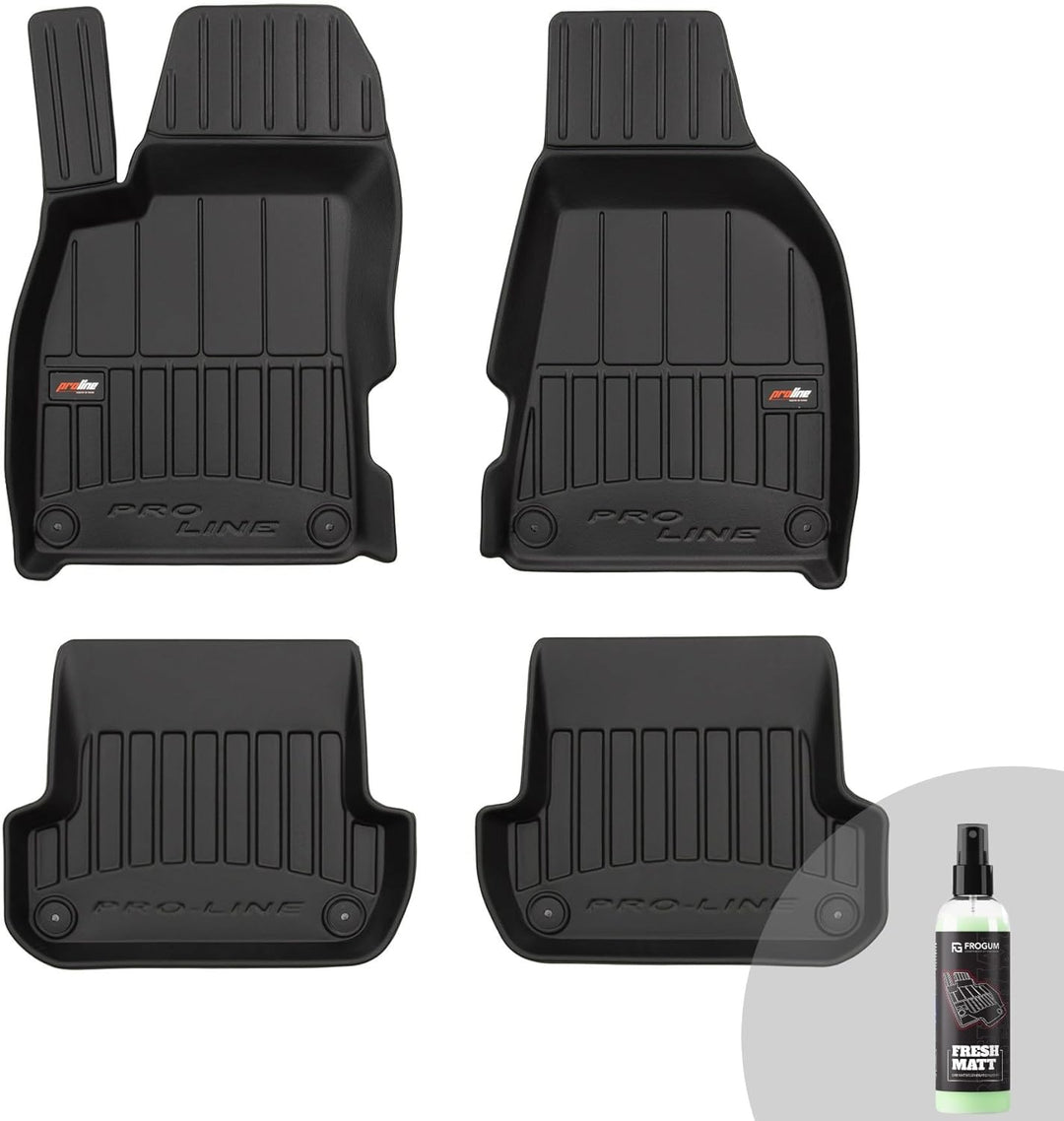 FROGUM ProLine 3D Gummimatten Exklusiven Auto Fussmatten Autofussmatten für Audi A4 B6 2000-2006 | D