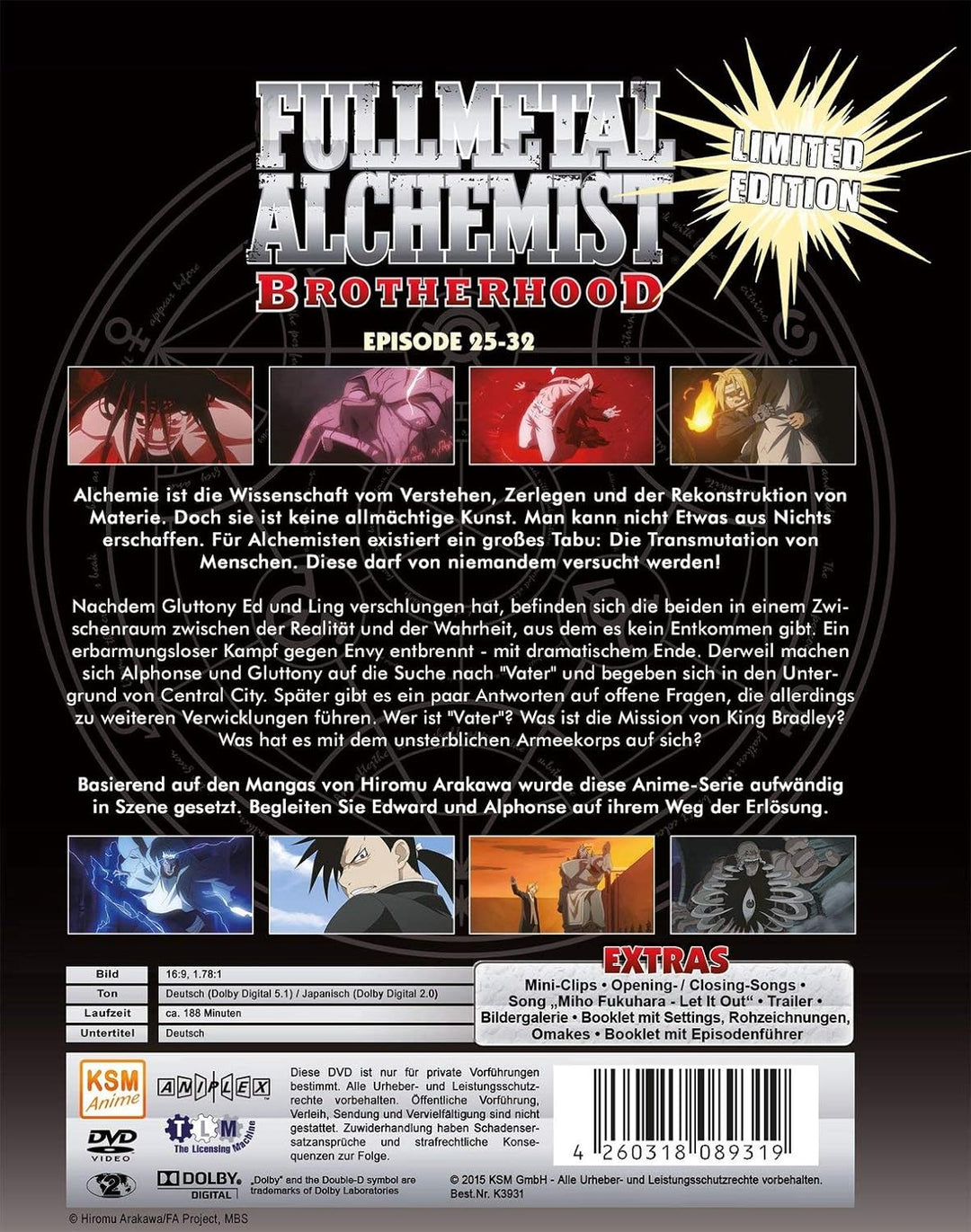 Fullmetal Alchemist: Brotherhood - Vol. 4 (Digipack im Schuber mit Hochprägung und Glanzfolie) [2 DV