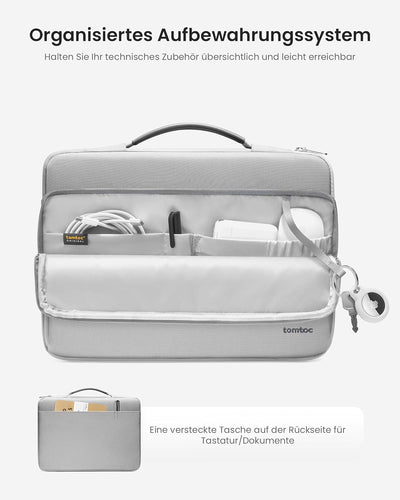 tomtoc 360° Tasche Hülle für 13 Zoll MacBook Air M2/A2681 M1/A2337 2022-2018, 13-Zoll MacBook Pro M2