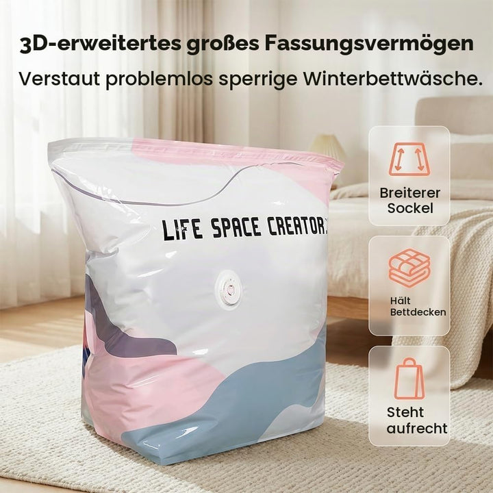 2PCS No-Pump Large Vacuum Storage Compression Bags, Vakuumbeutel ohne Pumpe, Vacuum Storage Bags,Ver