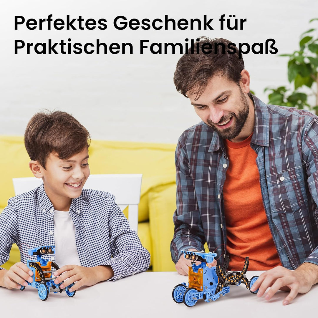 Sillbird Solar Roboter Kinder Spielzeug ab 8 Jahre, 12-in-1 Solar- und batteriebetriebener Motor mit
