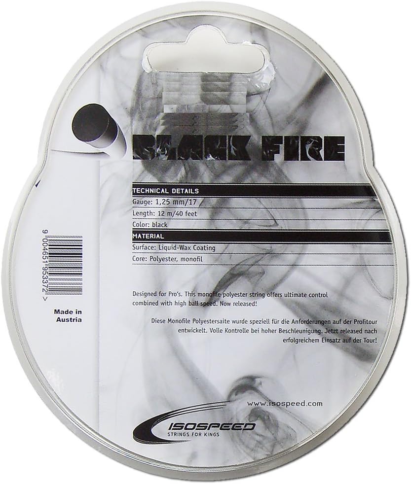 ISOSPEED Tennissaite Black Fire 200 m Schwarz, 200 m Schwarz