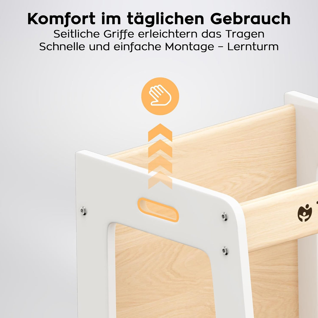 Tulano Mooby 35 Lernturm 3 in 1 für Kinder ab 1 Jahr – Montessori Kitchen Helper umbaubar zu Tisch m