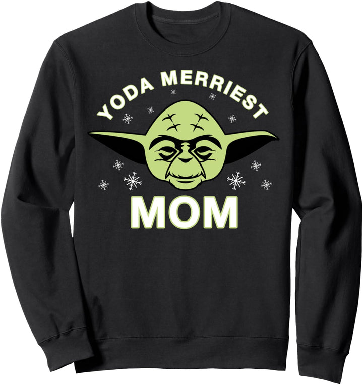 Star Wars Christmas Yoda Merriest Mom Sweatshirt