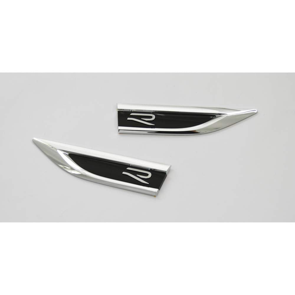 Original VW T-ROC R-Modell Plakette Set seitlich Kotflügel Emblem Tuning Logo, 2-teilig
