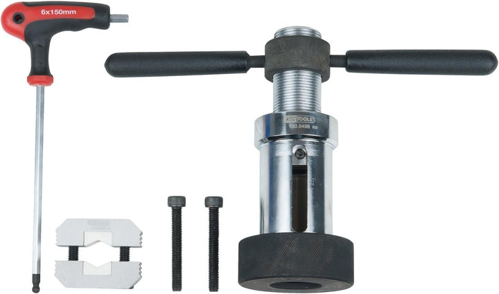 KS Tools 150.9545 Montagehilfe-Satz für Stossdämpfer mit Zuganschlagfeder, 7-teilig