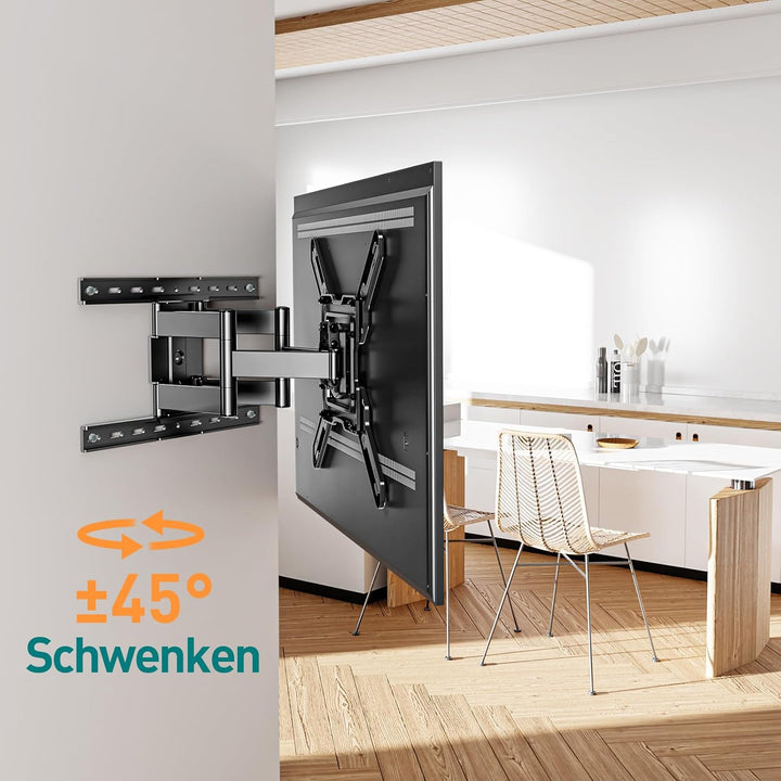 ELIVED Ultra Slim TV Wandhalterung für 26-60 Zoll Fernseher, Low Profile Wandhalterung TV schwenken