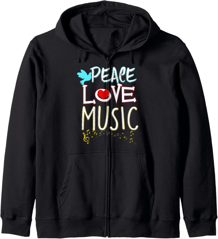Cute Peace Love Music Hippie Hipster Festival Kapuzenjacke