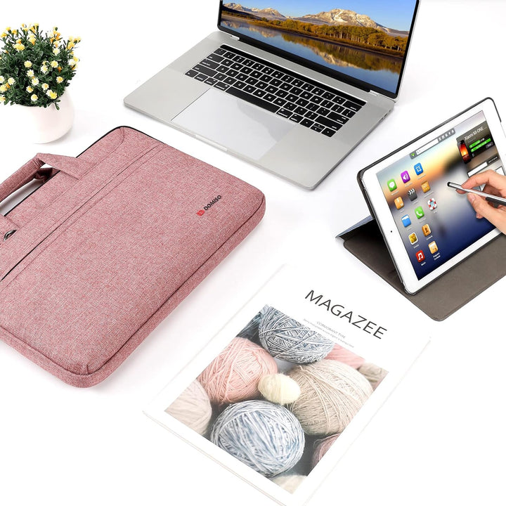 DOMISO 15-15,6 Zoll Wasserdicht Laptop Tasche Aktentasche Schultertasche Notebooktasche für 15.6" Id