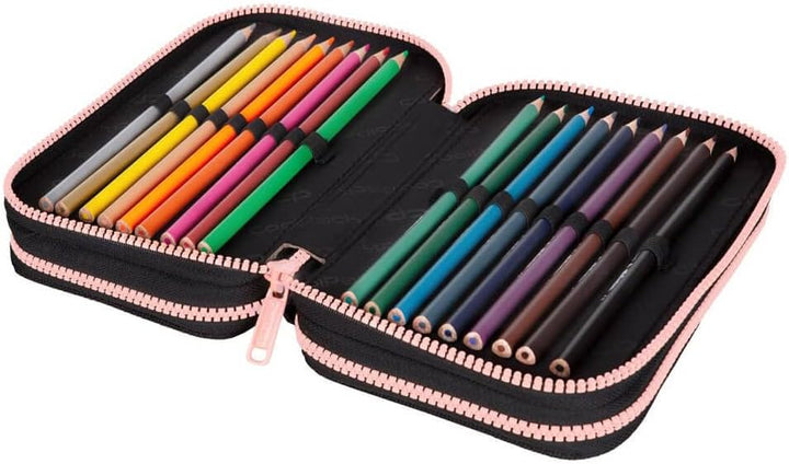 CoolPack XXL Federtasche, federmäppchen Junge, Federmappe Federmäppchen gross 44-teilig mit Aufnäher