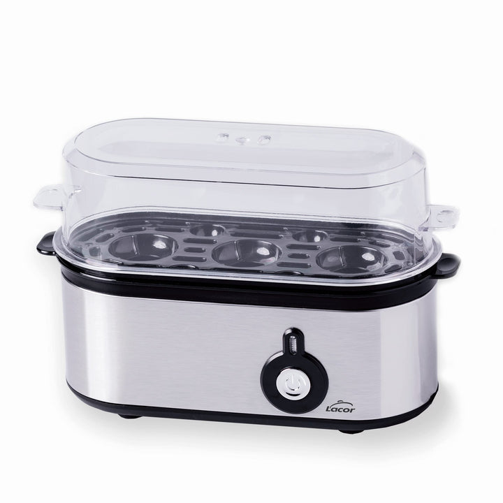 Lacor - 69343 - Eierkocher TRI OVUM, Edelstahl 18/10, 100% BPA-frei, 3 Kochstufen: Hart, Mollet, Was