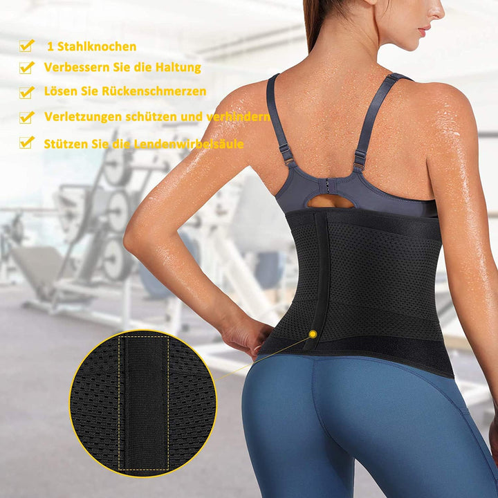 Gotoly Damen Bauchweggürtel Fitness Schwitzgürtel Sport Fitnessgürtel Verstellbarer Neopren Sauna Ge