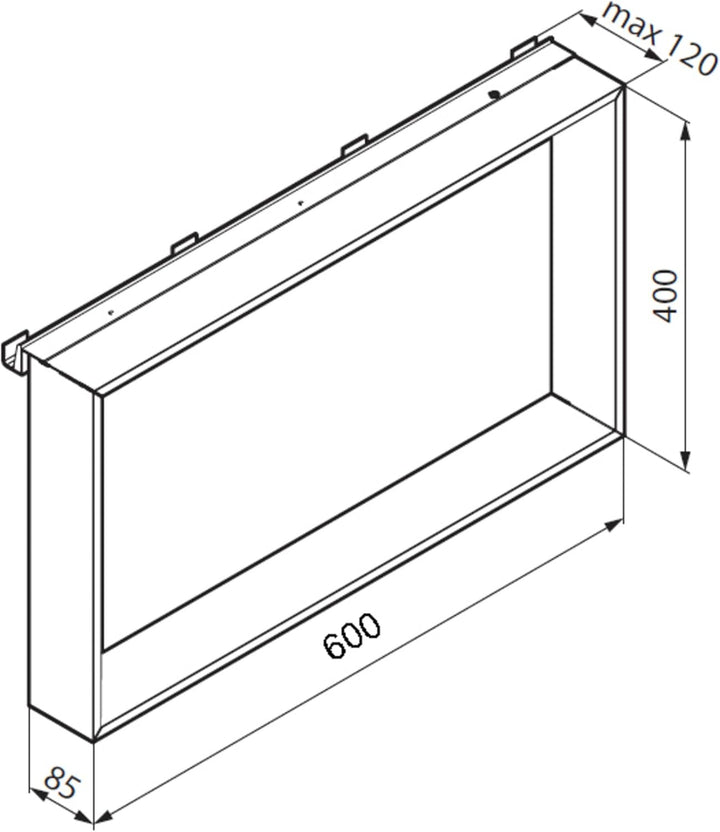 Novellini Frame hängendes Duschregal 60x8,5x40cm Matt Weiss